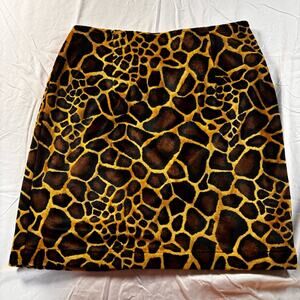Y2K 90s True Vintage Giraffe Faux Fur Mini Skirt Girlfriend by Silversilk